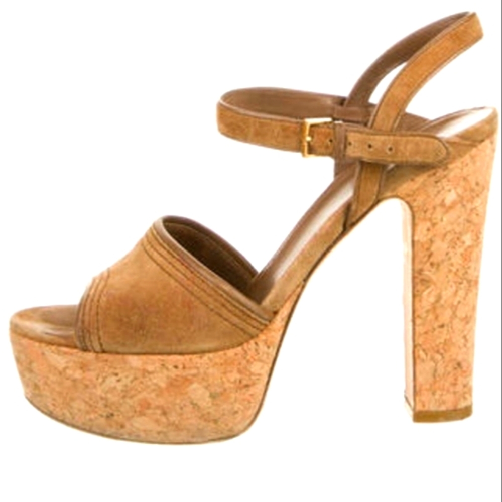 Gucci Brown Suede Strappy Heel Sandle